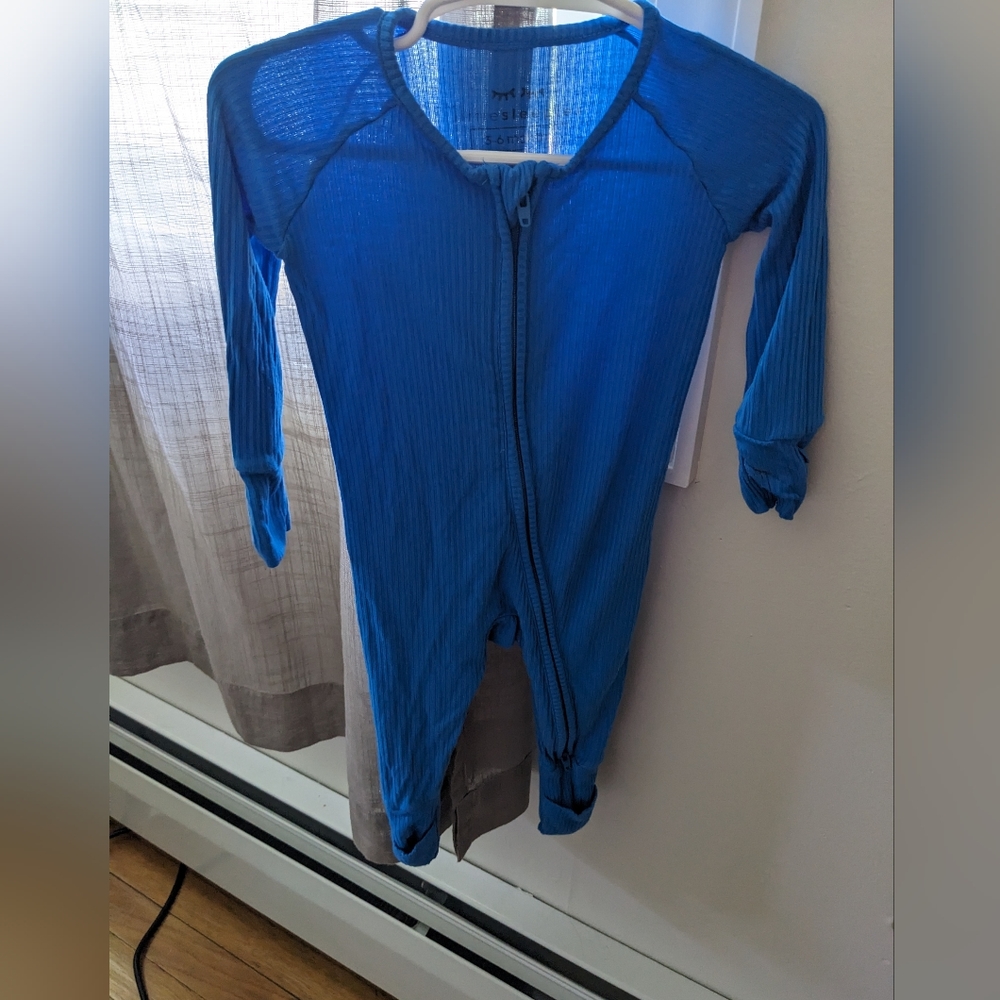 Little Sleepies Cobalt Ribbed Zippy